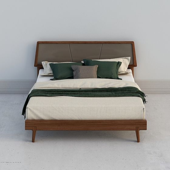 Modern Minimalist Bed Frame 3D Model
