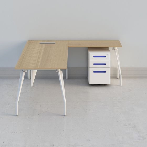 Modern Minimalist Office Desk 3D model
