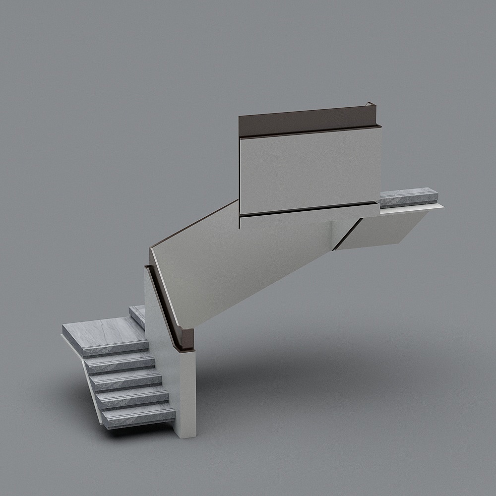 Modern U-shaped staircase