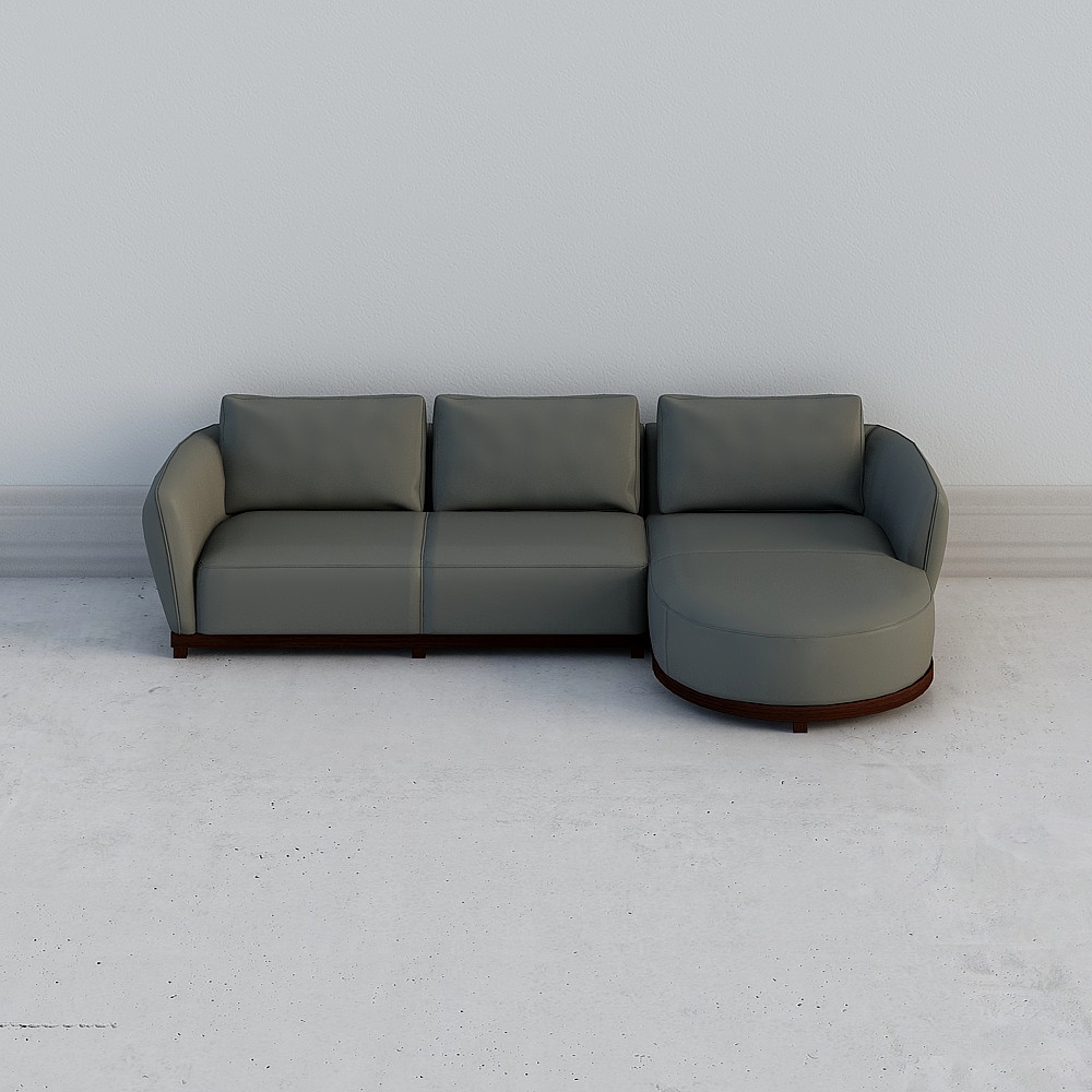 Yvonne Art Brano/Modern Minimalist Leather Sofa Corner Trio Leather Light Luxury Living Room 297S-26