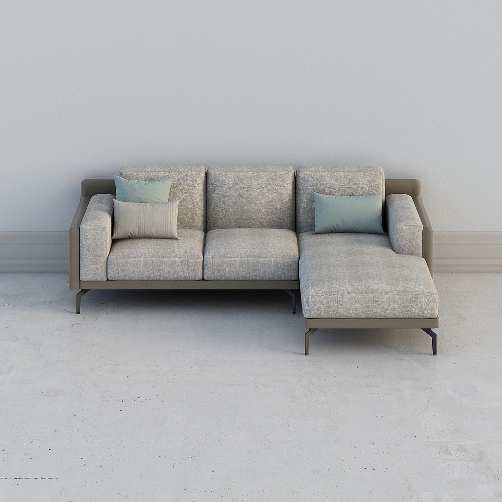 Yvonne Art Malmo/Nordic Minimalist Modern Fabric Sofa Living Room L-Corner Combination 221B-4