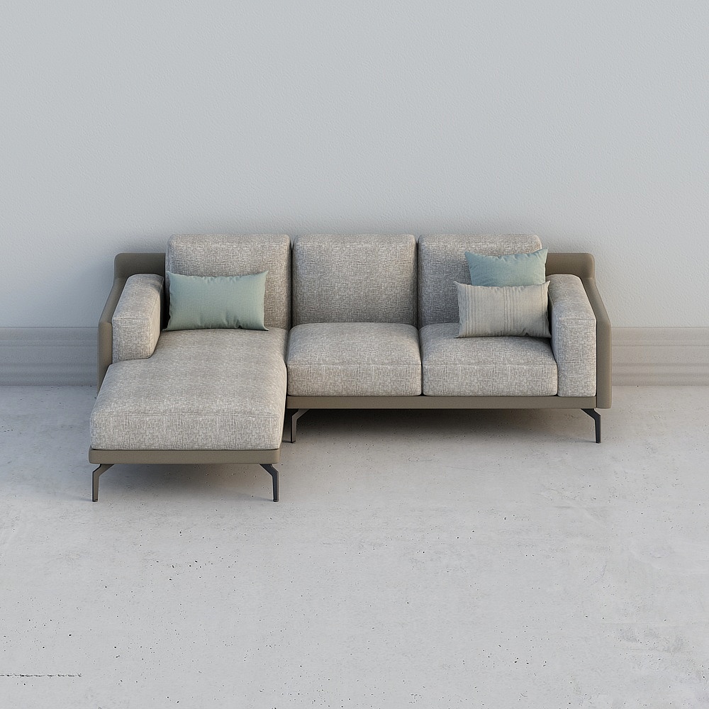 Yvonne Art Malmo/Nordic Minimalist Modern Fabric Sofa Living Room L-Corner Combination 221B-4