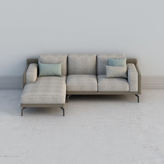 Yvonne Art Malmo/Bắc Âu Tối Giản Hiện Đại Sofa Vải Phòng Khách Kết Hợp Góc L 221B-4