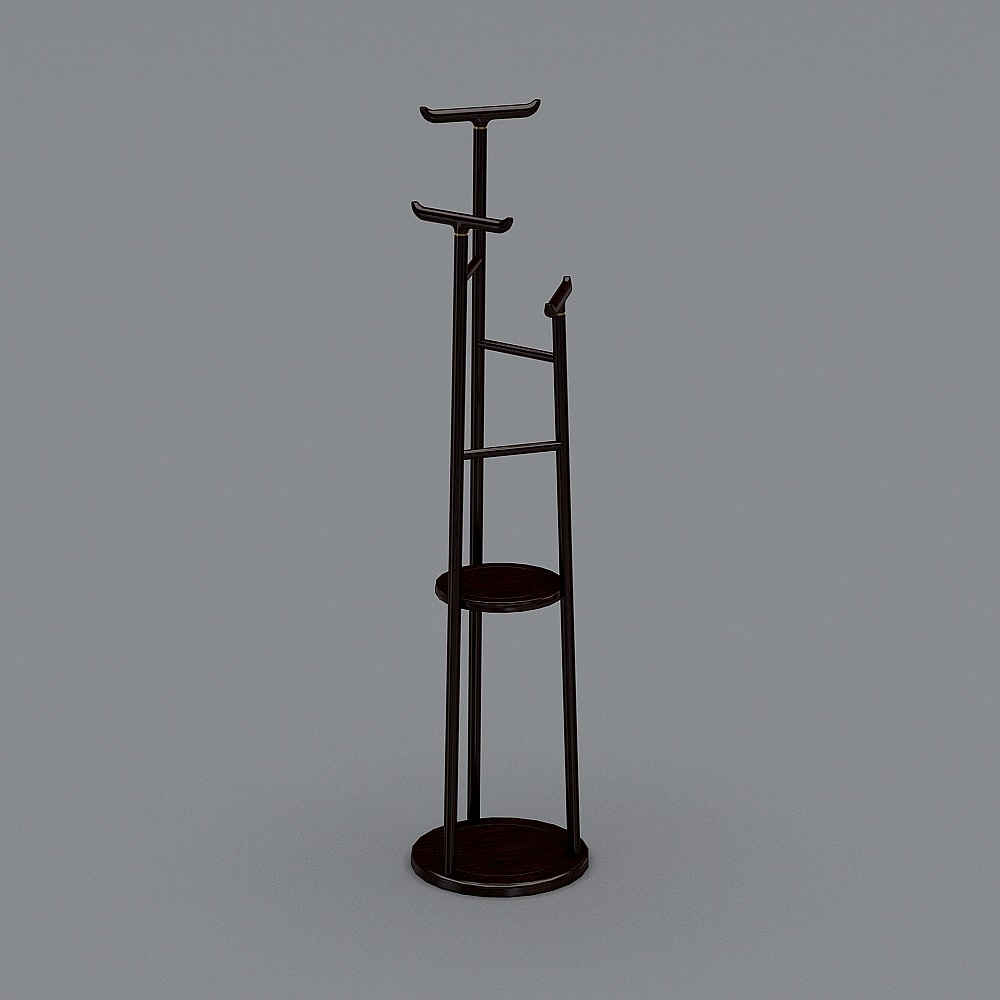 Stylish Minimalist Coat Rack 3D model