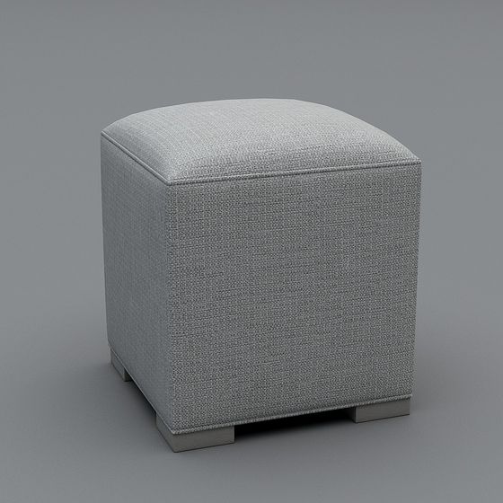Stylish Square Storage Stool 3D model