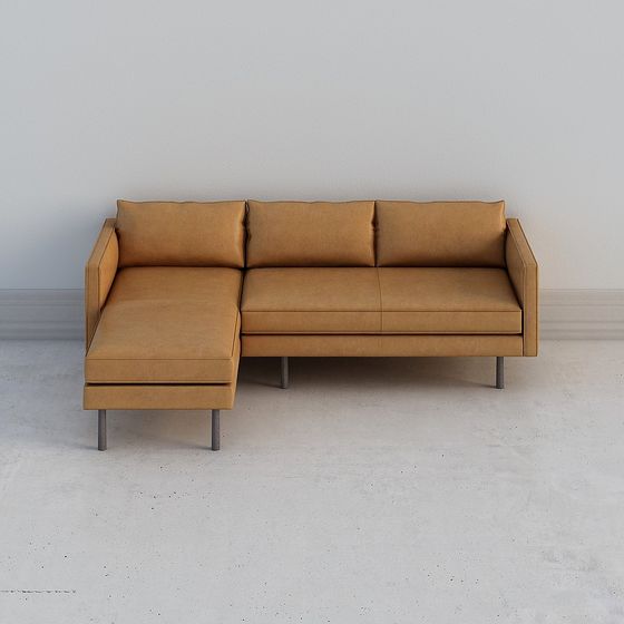 Modern Minimalist 3D Sofa Model for Various Applications