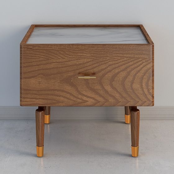 Window Side Table Poly Model Elegant Low-Poly Wooden Side Table 3D Model
