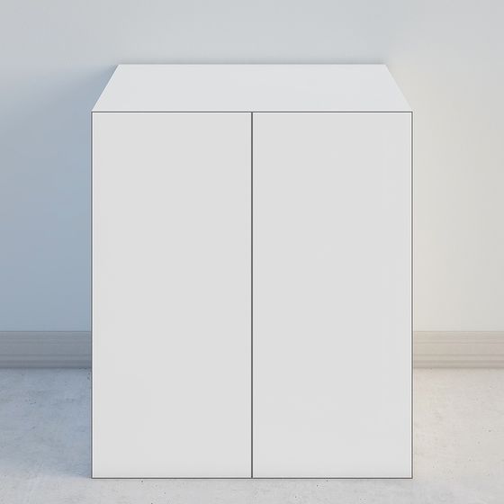 Modern White Balcony Cabinet 3D Model for Outdoor Spaces