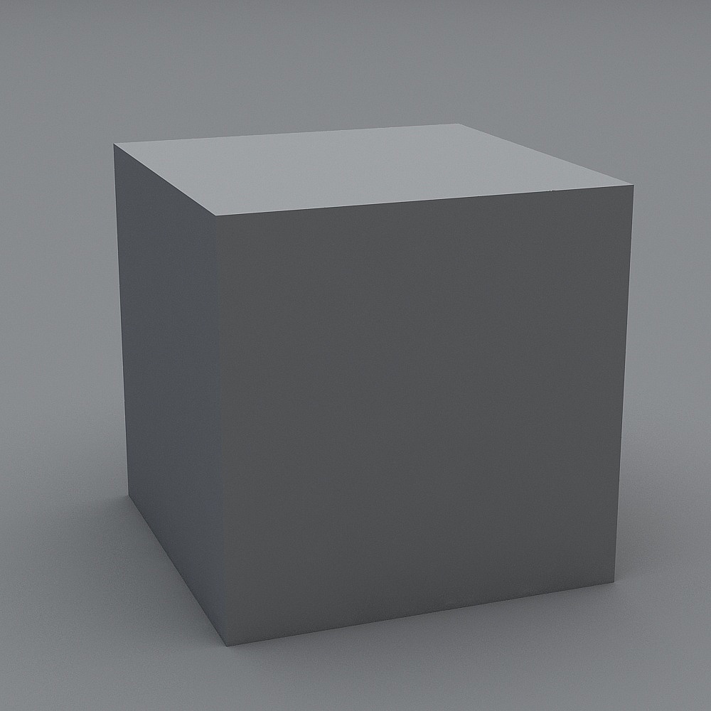 High-Detail Low-Poly Gray Cube 3D model