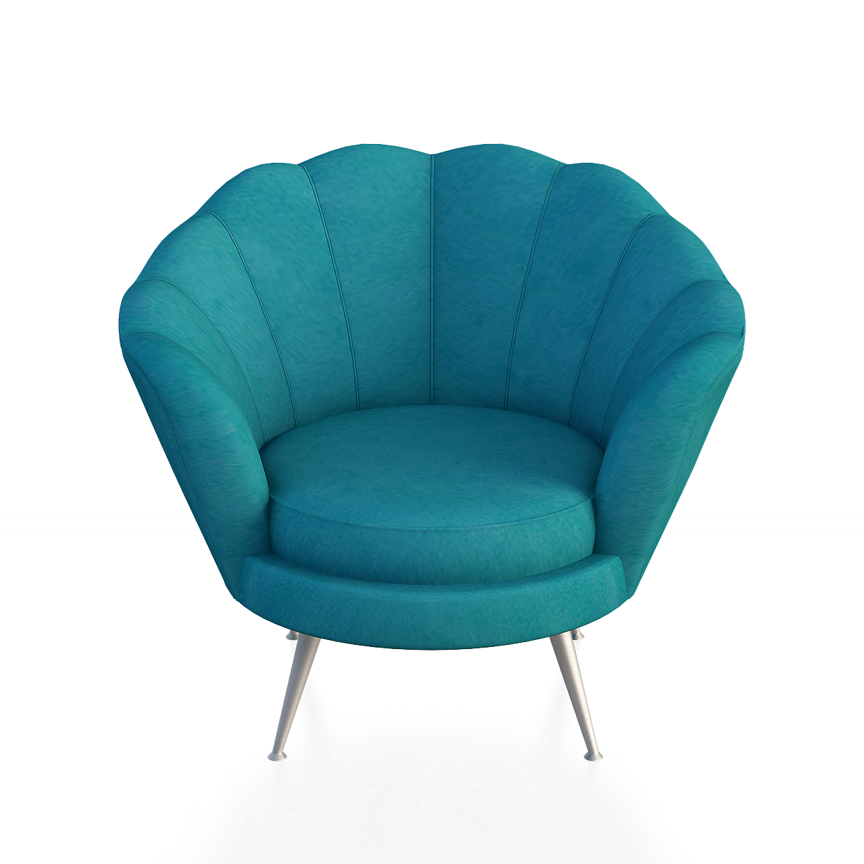 Unique Low-Polygon Shell Chair – Lake Blue Design