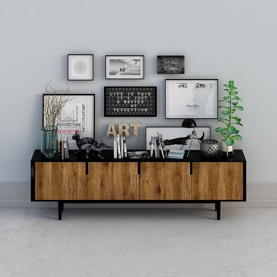 Urban Living Room TV Cabinet 3D model