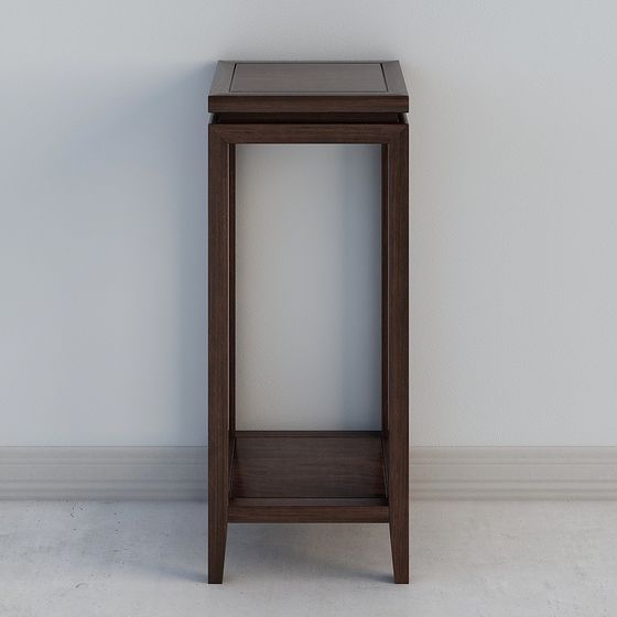 新中式烏木D-10173中型花架（無抽屜）360*360*950mm