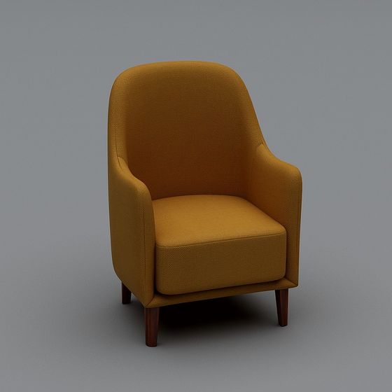 Unique Low-Polygon Armchair 3D model