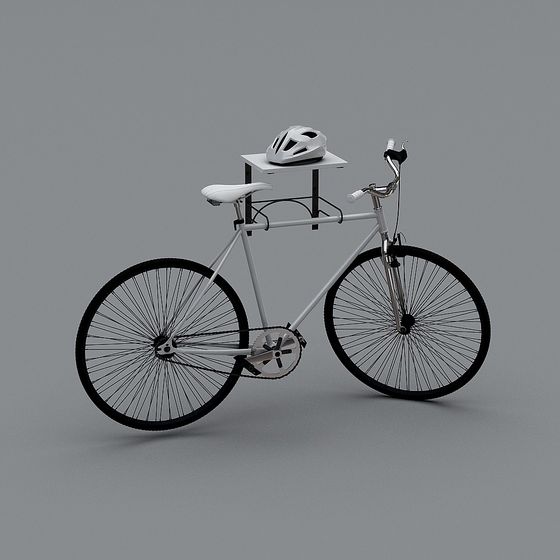Stylish Low-Poly Bicycle 3D model