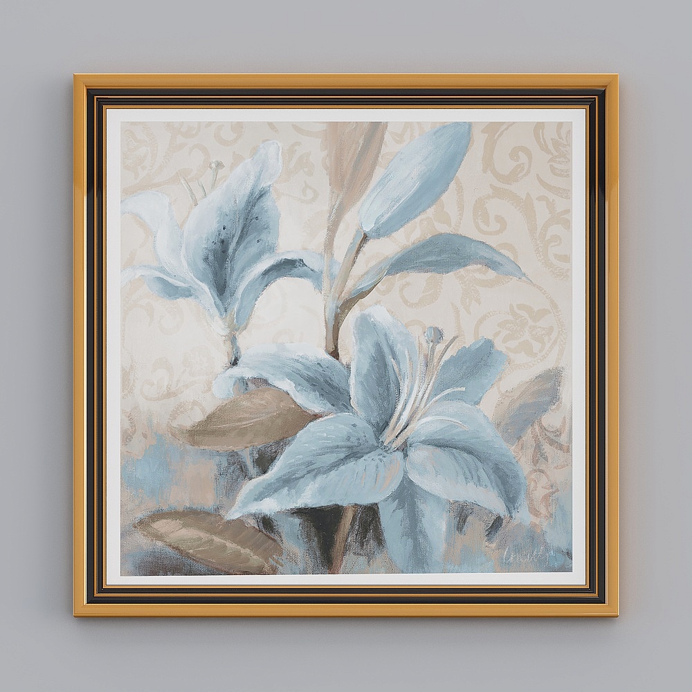 ภาพวาดตกแต่งดอกไม้พืช - สไตล์โมเดิร์นง่าย - 30962