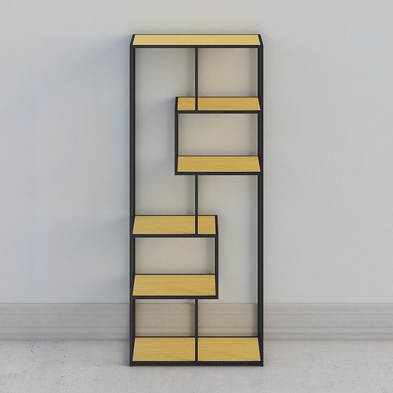 Geometric Low-Poly Bookshelf 3D model