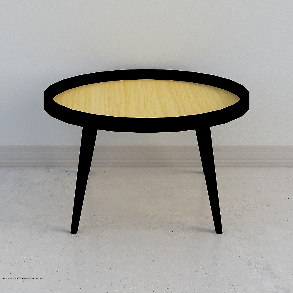 Stylish Low-Poly Round Table 3D model