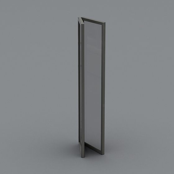 Elegant Low-Poly Glass Door 3D model