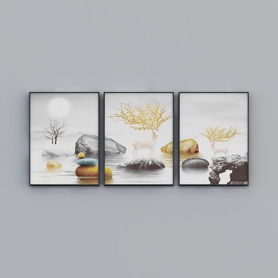 Tranquil Lake 3D Model Artwork