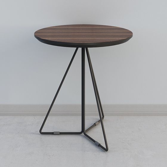Industrial Style Round Table 3D model