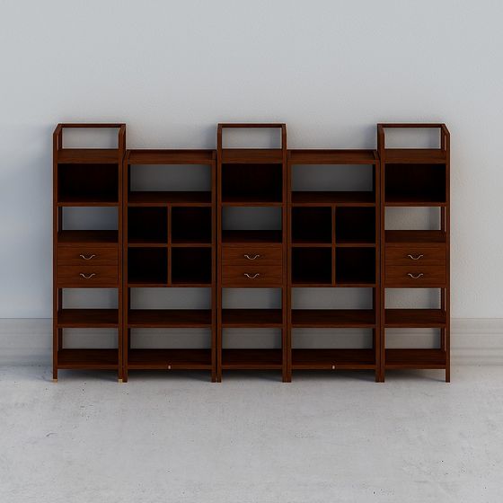 Stylish Urban Shelf 3D model for Creative Projects