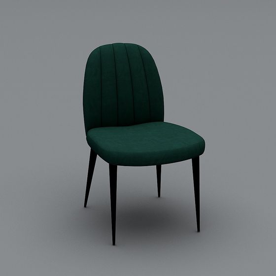 Stylish Low-Poly Velvet Armchair 3D model for Modern Interiors