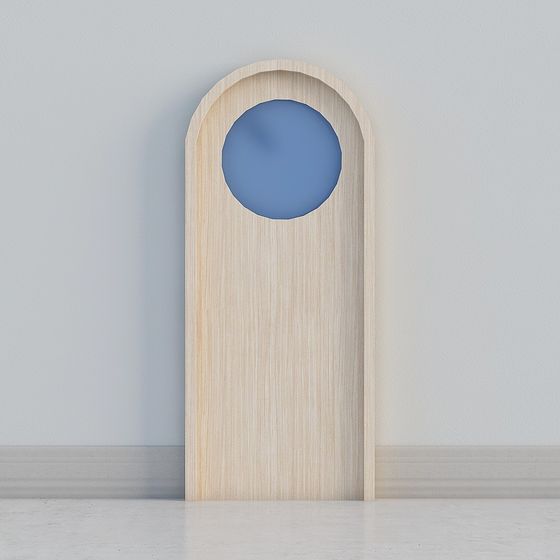 Elegant Low-Polygon Door Frame 3D model