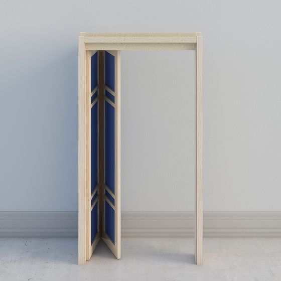 Elegant Folding Screen 3D Model Combining Modern Aesthetics and Vintage Elements