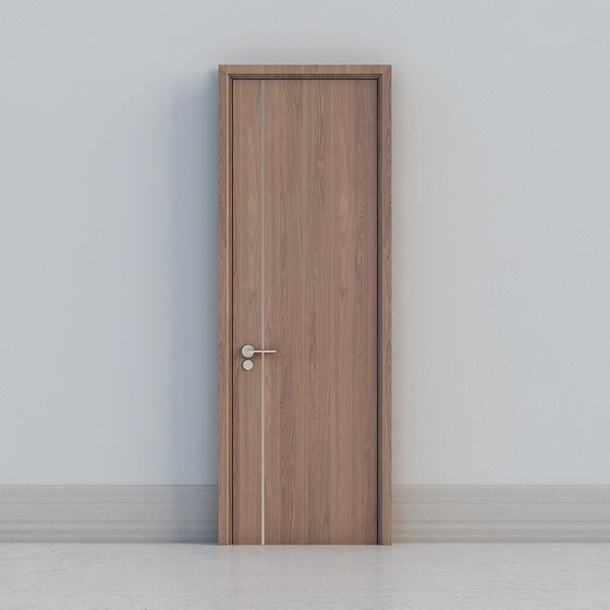 Minimalist Wood Texture Door 3D model