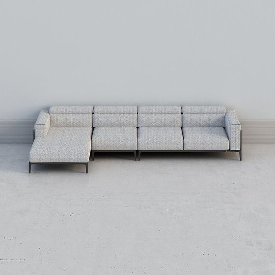 Urban Comfort Sofa 3D model for Modern Spaces