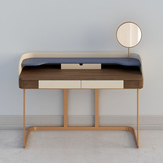 Stylish Low-Polygon Vanity Table 3D model