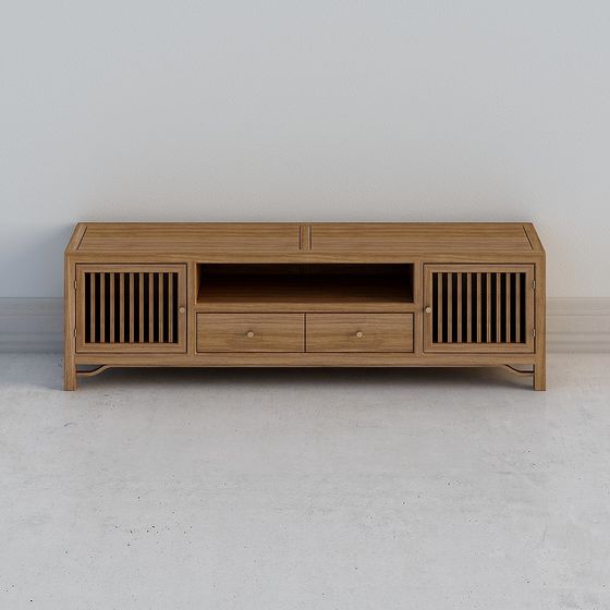 Stylish Low-Poly TV Cabinet 3D model