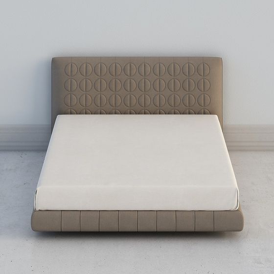 Stylish Low-Poly Bed Frame 3D model