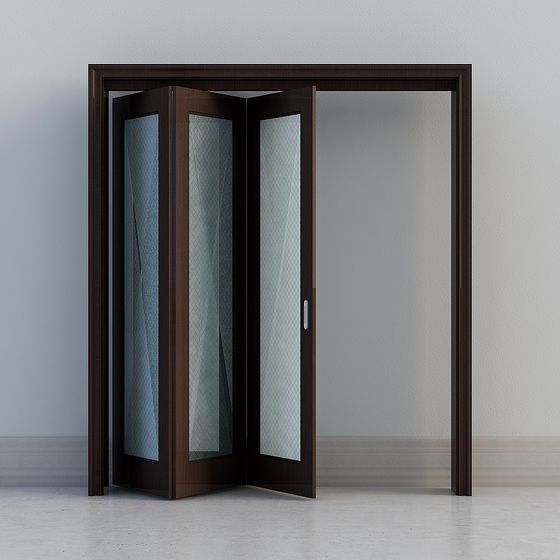 Elegant Foldable Glass Door 3D model