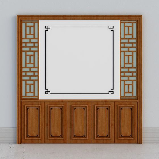 Eastern Screen Low-Poly 3D model