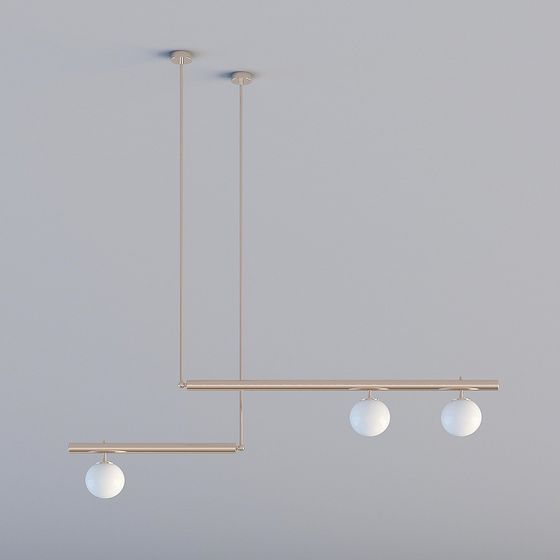 Elegant Low Polygon Chandelier 3D model