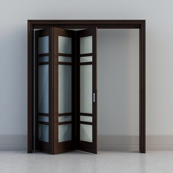 Stylish Glass Folding Door 3D model