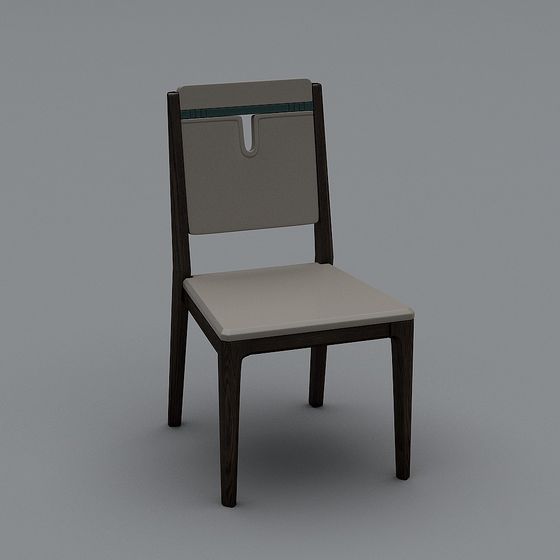 Elegant Low-Polygon Chair 3D model with Vintage Touch