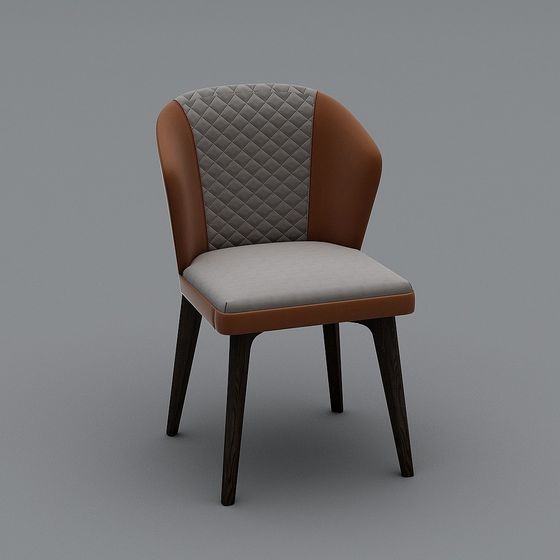 Stylish Low-Polygon Chair 3D Model