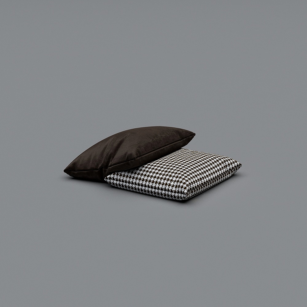 Unique Low-Polygon Pillow Set 3D model