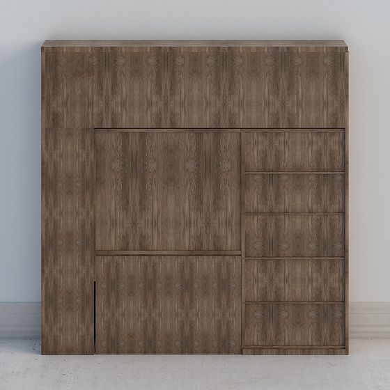 Stylish Urban Window Cabinet 3D model