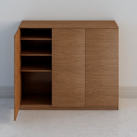 Stylish Wooden Storage Cabinet 3D model