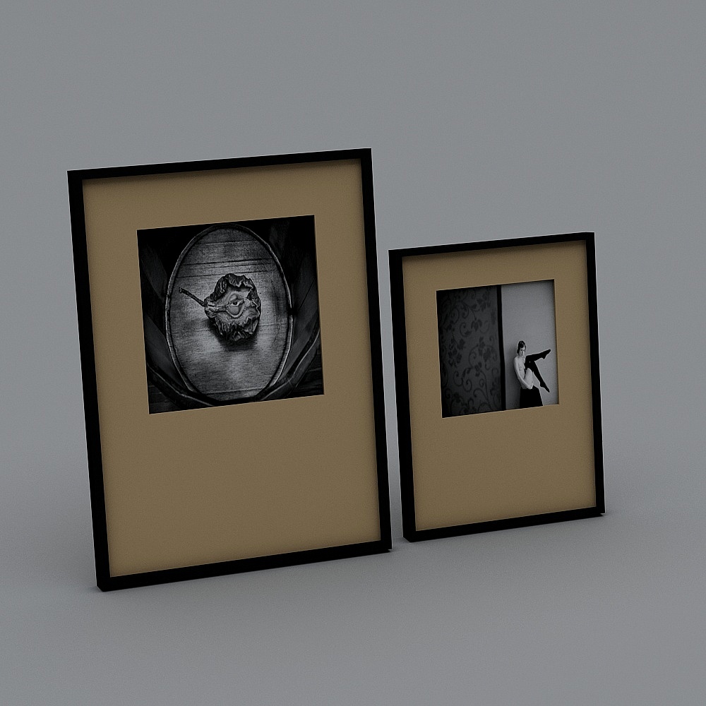 Vintage Frame Low Poly 3D model