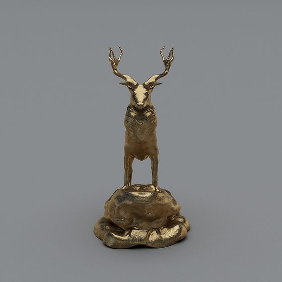 Golden Dawn Deer 3D model