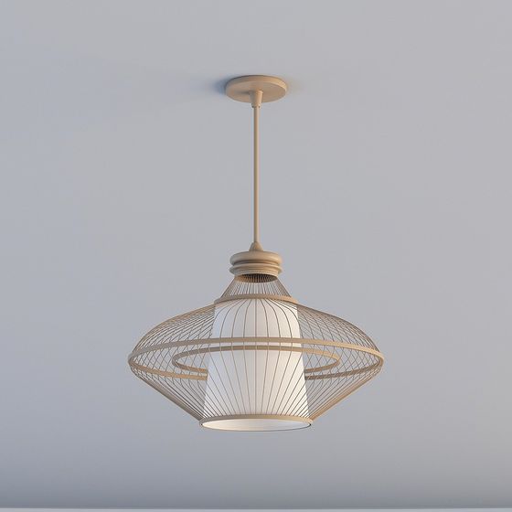 Elegant Polygonal Chandelier 3D model