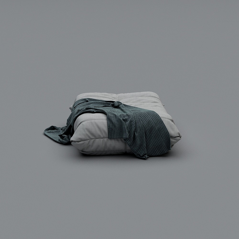 Unmade Bed 3D model