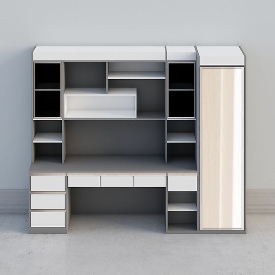 Urban Workspace Low-Polygon 3D model