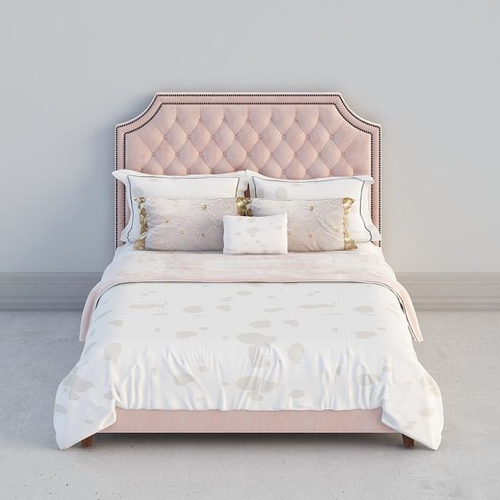 Chic Elegance Bed 3D model