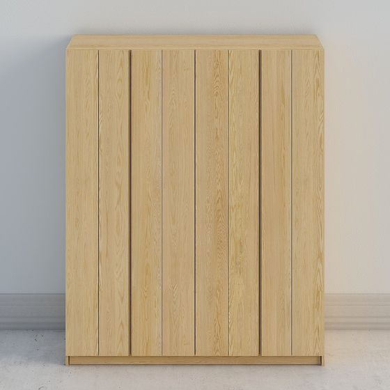 Wooden Storage Cabinet 3D model