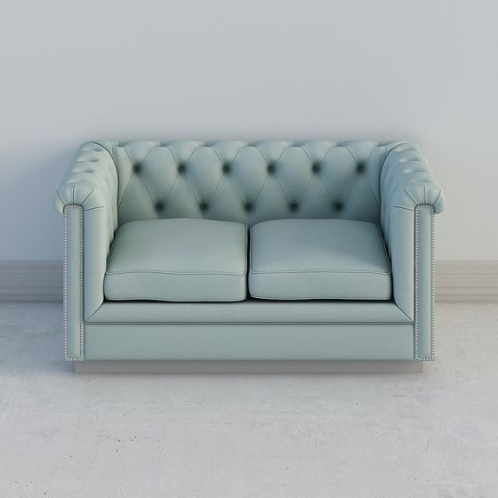 Elegant Chesterfield Sofa 3D model for Modern Interiors